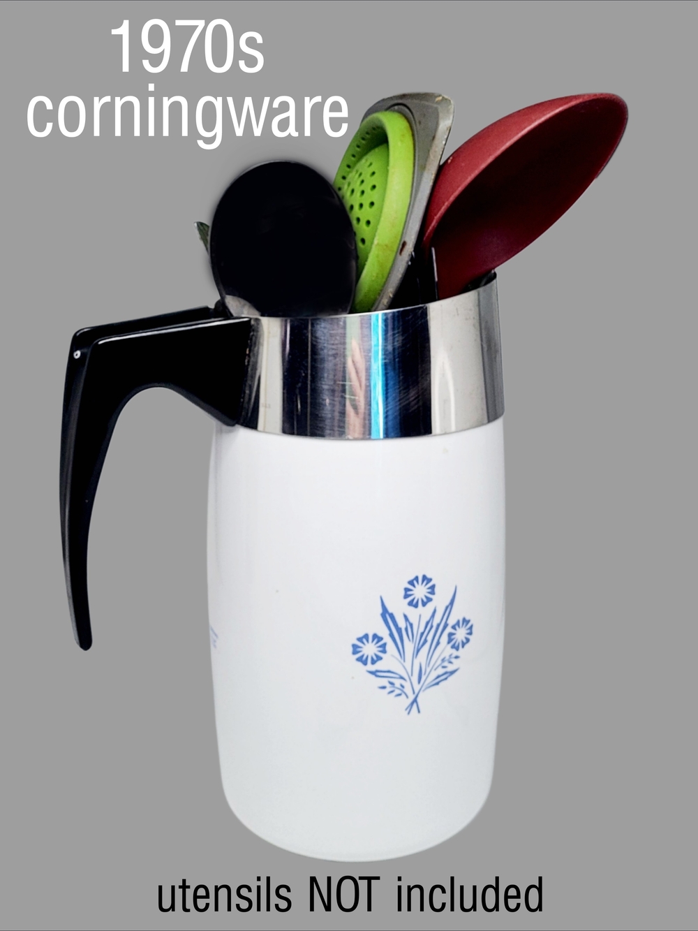Vintage CorningWare 1970s Blue Cornflower E-1210 Carafe Only